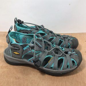 Keen Women’s Whisper Waterproof Turquoise Gray Sandals 1003717 Size 7